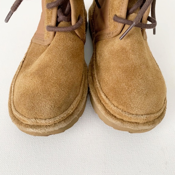 Ugg Kids Neumel II Lace Up Boot Brown Size 3 - Picture 7 of 15